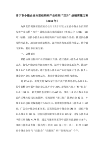 济宁市小微企业治理结构和产业结构“双升”战略实施方案(2018年)