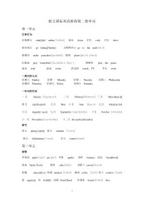 朗文国际英语程单词第二册