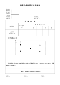 楼板厚度检测报告