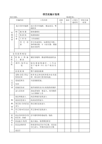 项目实施计划表格