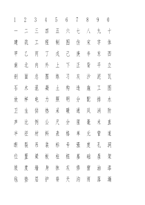 长仿宋体字2页-可做字帖