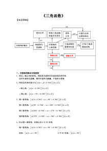 高中数学必修三角函数知识点归纳总结经典