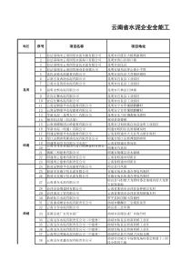 云南省水泥企业全能工厂汇总表-已投产-