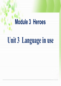 九年级英语LanguageinuseHeroes课件