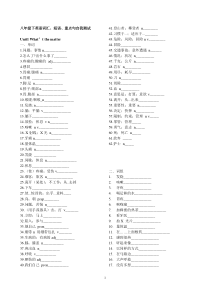 八年级下英语各单元词汇、短语、重点句型自我测试