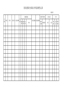 医院感染全面综合监测表