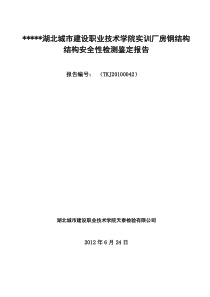 钢结构检测报告样本讲解