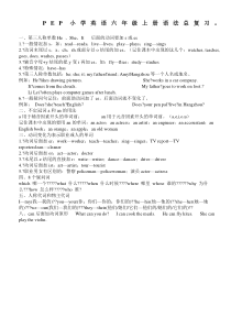 PEP小学英语六年级上册重点语法