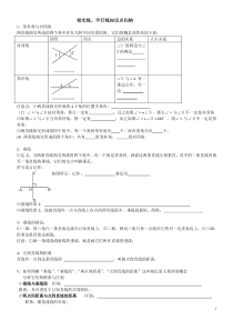 平行线与相交线知识点整理总复习