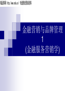 金融营销与品牌管理1（PPT70）