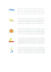 1-10数字描红