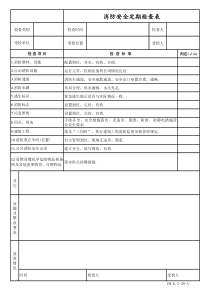 消防安全定期检查表