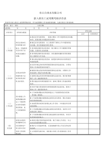 新入职员工试用期考核评价表