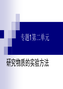 化学：《研究物质的实验方法》课件(苏教版必修1)