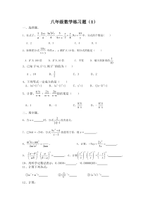 湘教版八年级数学《分式》练习题1