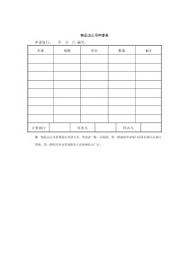 65物品出公司申请表