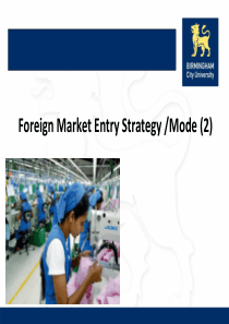 全球化GlobalisationWK11---Foreign-Market-Entry-Strate