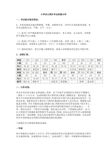 (完整版)小学语文期末考试质量分析