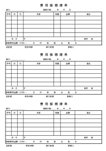 费用报销清单(员工专用)