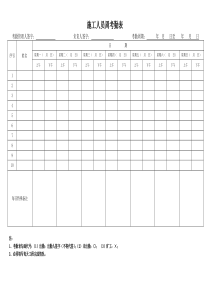 周考勤表