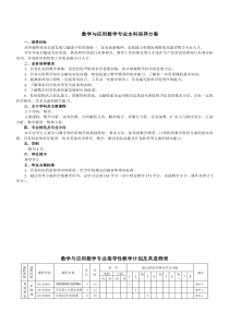 数学与应用数学专业本科培养方案