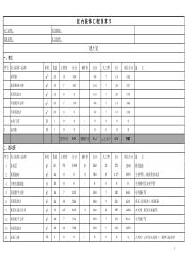 一家大型装饰公司的别墅装修预算表