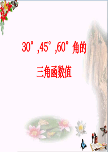 青岛版数学九上2.2《30°-45°-60°角的三角比》ppt课件1常用课件