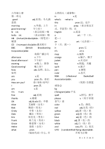 鲁教版初中英语单词表