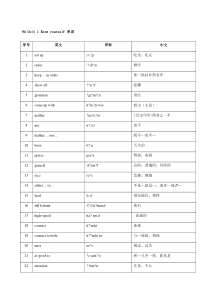 译林牛津英语9A单词表