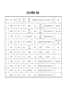 公司人员情况一览表