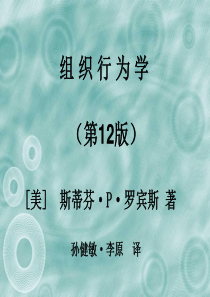 斯蒂芬P罗宾斯-组织行为学完整版.ppt