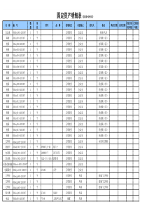 公司固定资产明细表