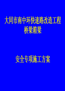 箱梁专项施工方案PPT