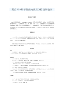 公司中层干部能力素质360度评估表（DOC12页）