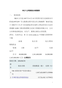 《WLY公司财务分析案例》（DOC 26页）