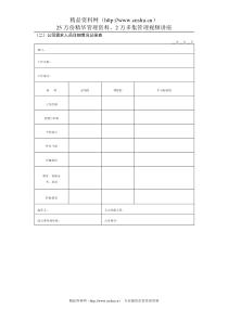 公司需求人员详细情况记录表