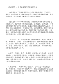 培训心得一小学音乐教师培训心得体会