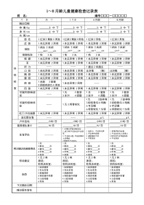 8月龄儿童健康检查记录表