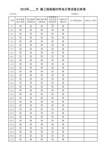 电箱巡查记录表