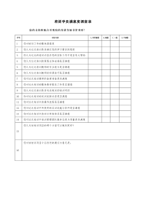 培训学员满意度调查表