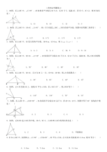 初中数学三角形证明题练习及答案