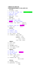 人教版初中语文教材散文篇目