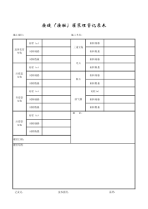 成都某路桥公司施工文档之接缝（接触）灌浆埋管记录表