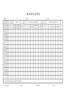 成都某路桥公司施工文档之灌浆综合成果表