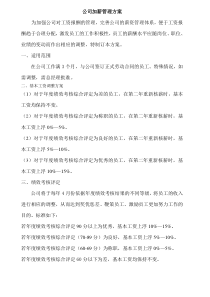 公司加薪管理方案