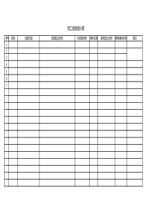 【表格】员工加班统计表