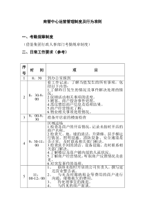 商管中心运营管理制度及行为准则