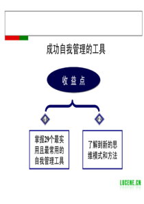 成功自我管理的工具_-培训PPT课件