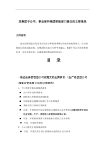 某集团子公司、事业部和集团职能部门提交的主要报表