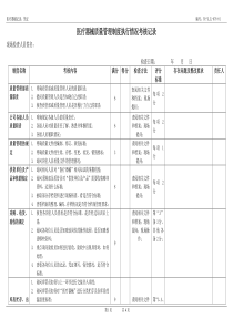 医疗器械质量管理制度执行情况考核记录